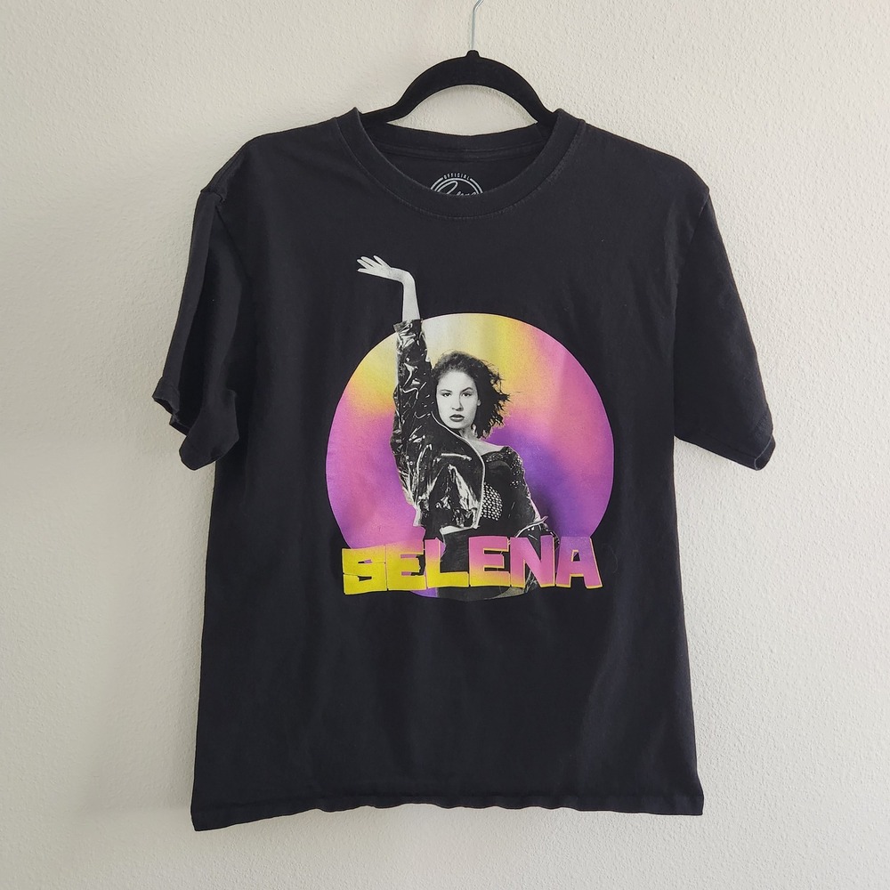 Selena Graphic T Shirt Black Short Sleeve Official Merchandise‎ Women's Medium